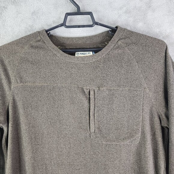 Men's Magellan Outdoors Classic Fit Shirt Round Neck Long Sleeve XL - Picture 4 of 11